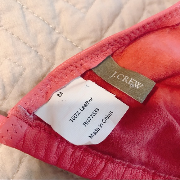 J Crew Pink Leather Bikini Top - Picture 3 of 5
